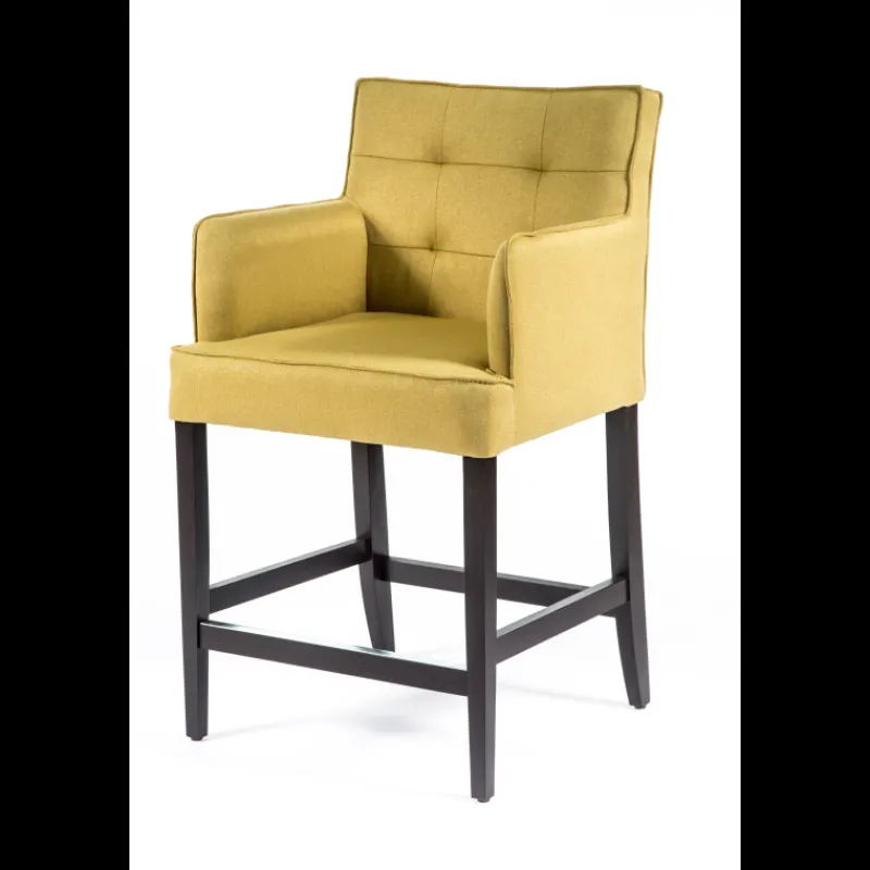 Sessio BarDiem 2 Tabouret snack en tissu matelassé avec accoudoirs* Tabouret Snack (assise +/- 65 Cm)|Tabouret De Bar (assise +/- 80 Cm)