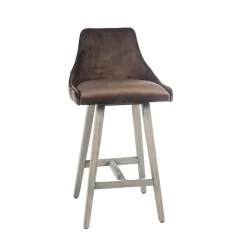 Sessio BarLars line Tabouret snack moderne coque tissu dos matelassé* Tabouret Snack (assise +/- 65 Cm)|Tabouret De Bar (assise +/- 80 Cm)