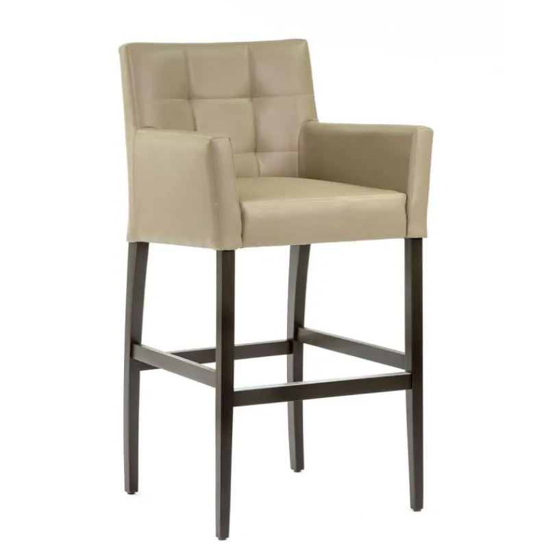 Sessio BarMatiz Tabouret de bar avec dossier matelassé et accoudoirs* Tabouret De Bar (assise +/- 80 Cm)