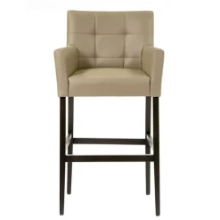 Sessio BarMatiz Tabouret de bar avec dossier matelassé et accoudoirs* Tabouret De Bar (assise +/- 80 Cm)