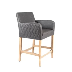 Sessio BarMoritz diamant Tabouret snack avec accoudoirs matelassé sur le dossier* Tabouret Snack (assise +/- 65 Cm)|Tabouret De Bar (assise +/- 80 Cm)