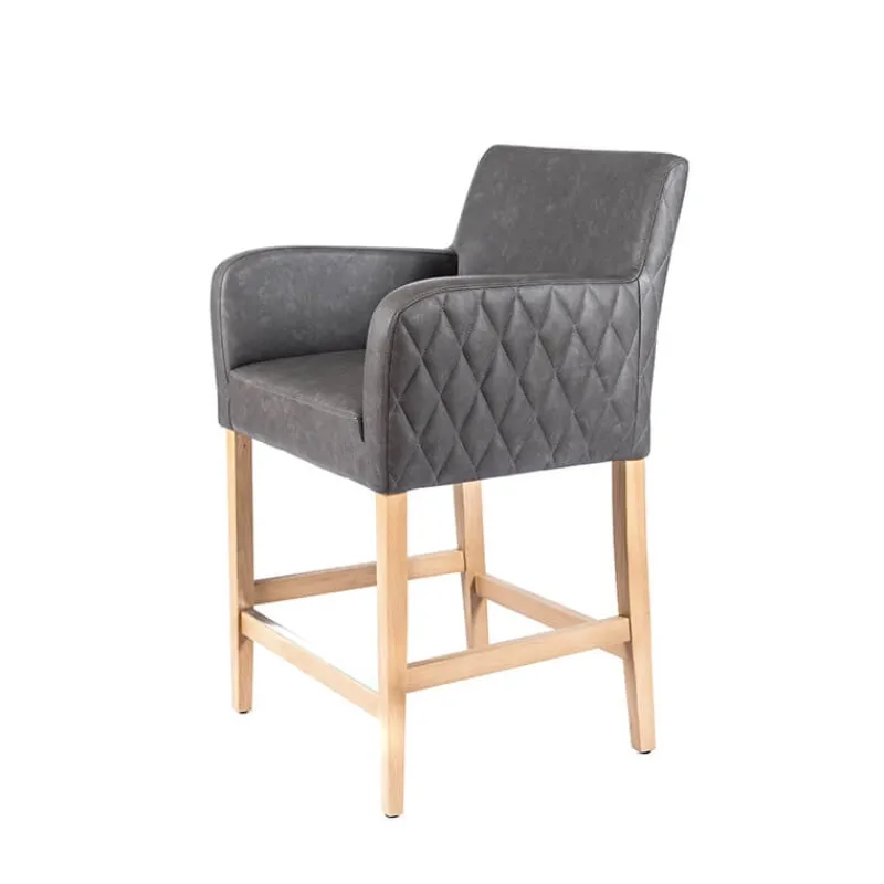 Sessio BarMoritz diamant Tabouret snack avec accoudoirs matelassé sur le dossier* Tabouret Snack (assise +/- 65 Cm)|Tabouret De Bar (assise +/- 80 Cm)