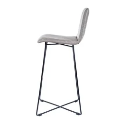 Sessio BarPandora diamant Tabouret de bar design scandinave avec pieds filaires noirs* Tabouret De Bar (assise +/- 80 Cm)