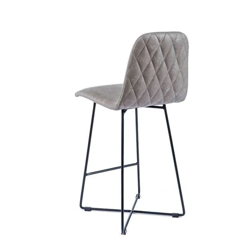 Sessio BarPandora diamant Tabouret snack design rembourré avec pieds filaires en métal noir* Tabouret Snack (assise +/- 65 Cm)|Tabouret De Bar (assise +/- 80 Cm)