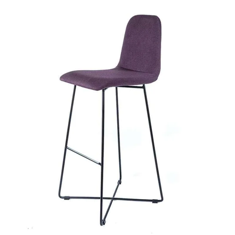 Sessio BarPandora Tabouret de bar design en tissu avec pieds filaires en métal* Tabouret De Bar (assise +/- 80 Cm)