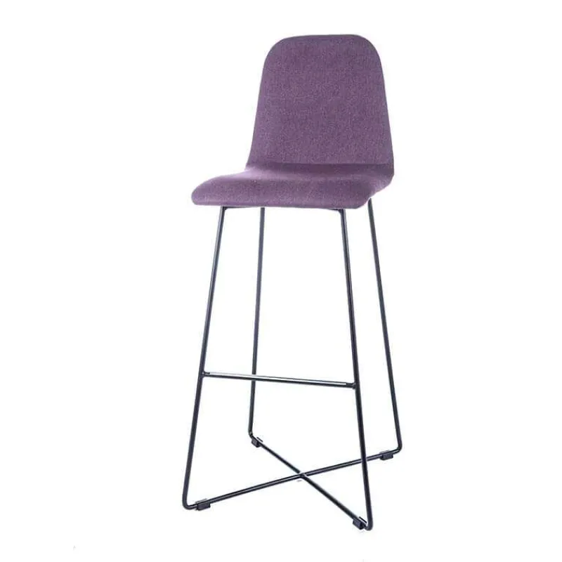 Sessio BarPandora Tabouret de bar design en tissu avec pieds filaires en métal* Tabouret De Bar (assise +/- 80 Cm)