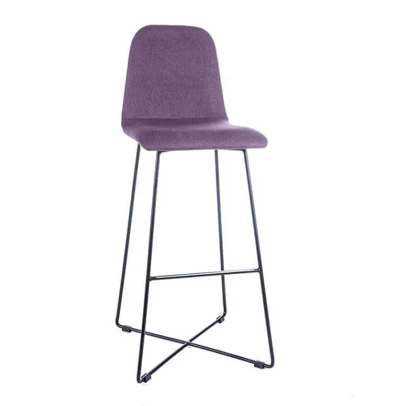 Sessio BarPandora Tabouret de bar design en tissu avec pieds filaires en métal* Tabouret De Bar (assise +/- 80 Cm)