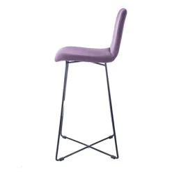 Sessio BarPandora Tabouret de bar design en tissu avec pieds filaires en métal* Tabouret De Bar (assise +/- 80 Cm)