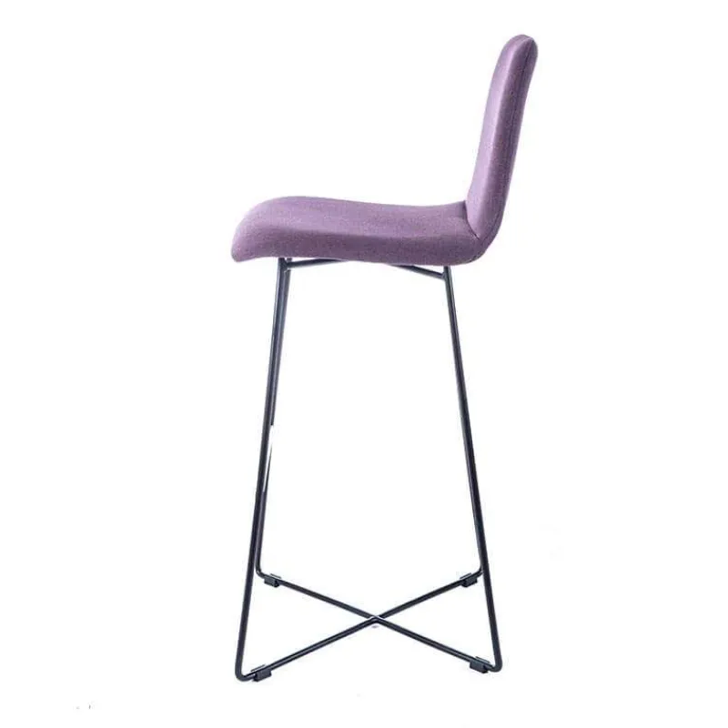 Sessio BarPandora Tabouret de bar design en tissu avec pieds filaires en métal* Tabouret De Bar (assise +/- 80 Cm)