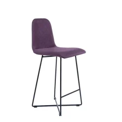 Sessio BarPandora Tabouret snack scandinave en tissu avec pieds filaires en métal noir* Tabouret Snack (assise +/- 65 Cm)|Tabouret De Bar (assise +/- 80 Cm)