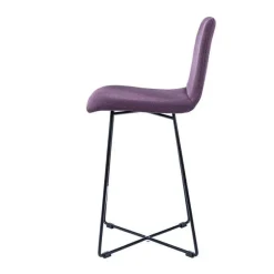 Sessio BarPandora Tabouret snack scandinave en tissu avec pieds filaires en métal noir* Tabouret Snack (assise +/- 65 Cm)|Tabouret De Bar (assise +/- 80 Cm)