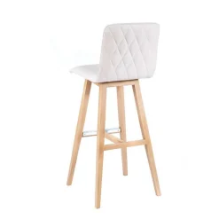 Sessio BarPlaza diamant Tabouret de bar scandinave avec pieds en bois* Tabouret De Bar (assise +/- 80 Cm)