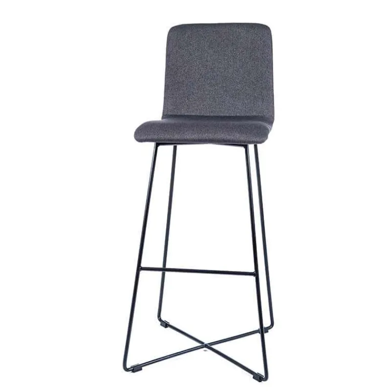 Sessio BarPlaza Tabouret de bar scandinave en tissu avec pieds filaires en métal* Tabouret De Bar (assise +/- 80 Cm)