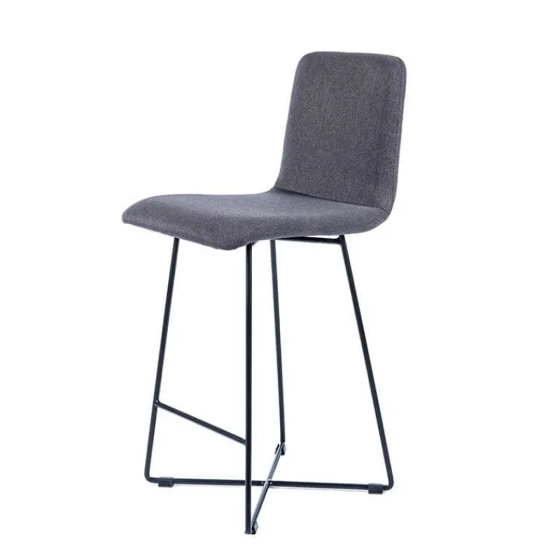 Sessio BarPlaza Tabouret hauteur 65 cm scandinave en tissu avec pieds filaires en métal* Tabouret Snack (assise +/- 65 Cm)|Tabouret De Bar (assise +/- 80 Cm)