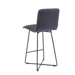 Sessio BarPlaza Tabouret hauteur 65 cm scandinave en tissu avec pieds filaires en métal* Tabouret Snack (assise +/- 65 Cm)|Tabouret De Bar (assise +/- 80 Cm)