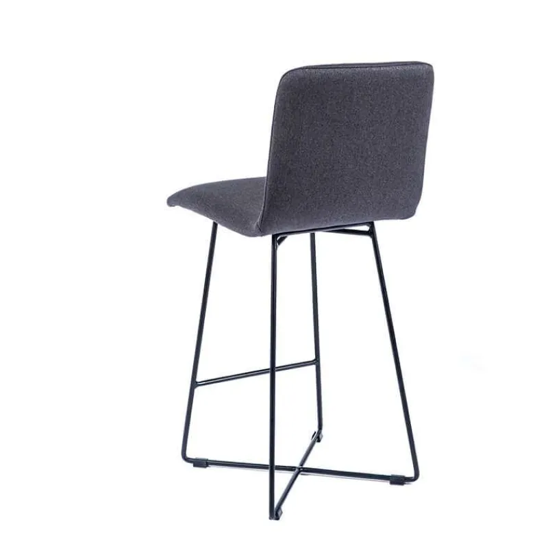Sessio BarPlaza Tabouret hauteur 65 cm scandinave en tissu avec pieds filaires en métal* Tabouret Snack (assise +/- 65 Cm)|Tabouret De Bar (assise +/- 80 Cm)