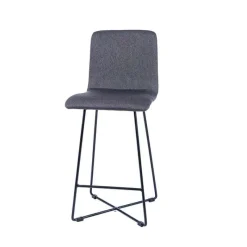 Sessio BarPlaza Tabouret hauteur 65 cm scandinave en tissu avec pieds filaires en métal* Tabouret Snack (assise +/- 65 Cm)|Tabouret De Bar (assise +/- 80 Cm)