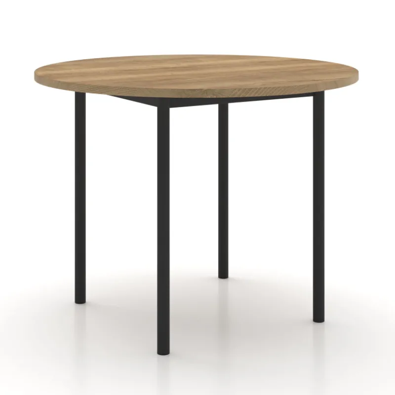 Perfecta Basic Table de cuisine ronde en stratifié avec pieds en métal* Table De Cuisine
