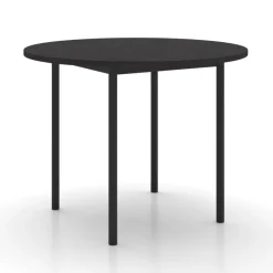 Perfecta Basic Table de cuisine ronde en stratifié avec pieds en métal* Table De Cuisine