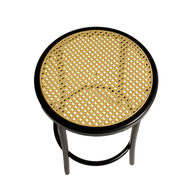 Rodet Bistro Tabouret bistrot sans dossier assise imitation cannage fabriqué en France* Tabouret Snack (assise +/- 65 Cm)|Tabouret De Bar (assise +/- 80 Cm)