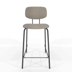 Perfecta Bistro Tabouret snack inspiration vintage en simili et pieds en métal* Tabouret Snack (assise +/- 65 Cm)|Tabouret De Bar (assise +/- 80 Cm)