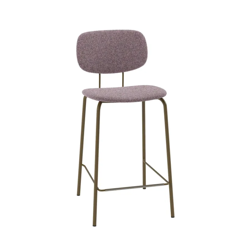 Perfecta Bistro Tabouret snack rétro en tissu et pieds en métal* Tabouret Snack (assise +/- 65 Cm)