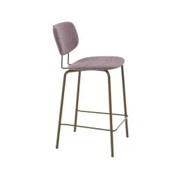 Perfecta Bistro Tabouret snack rétro en tissu et pieds en métal* Tabouret Snack (assise +/- 65 Cm)