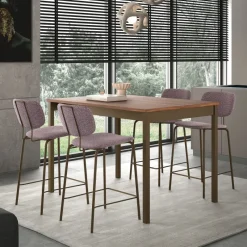 Perfecta Bistro Tabouret snack rétro en tissu et pieds en métal* Tabouret Snack (assise +/- 65 Cm)