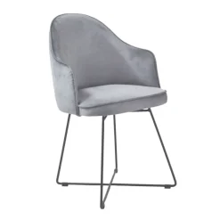 Sessio Bistrot Fauteuil design en tissu et pieds métal* Chaise De Salle à Manger|Chaise Salon