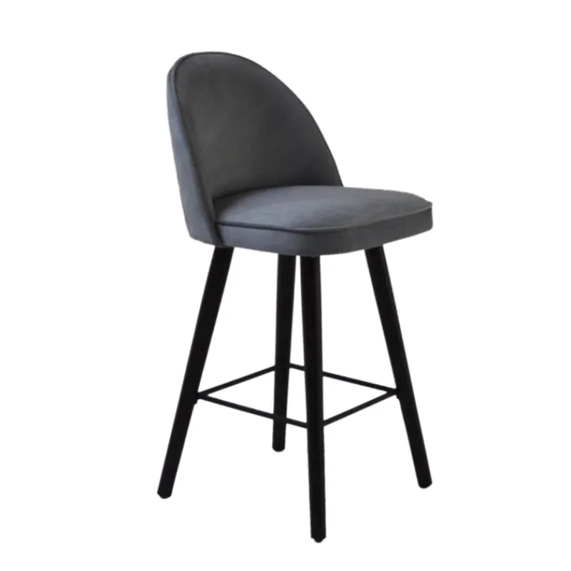 Sessio Bistrot Tabouret snack confortable en tissu avec pieds en bois* Tabouret Snack (assise +/- 65 Cm)|Tabouret De Bar (assise +/- 80 Cm)
