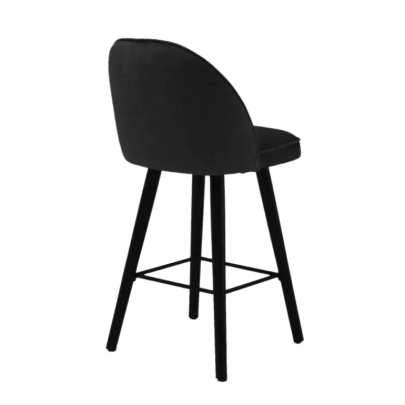 Sessio Bistrot Tabouret snack confortable en tissu avec pieds en bois* Tabouret Snack (assise +/- 65 Cm)|Tabouret De Bar (assise +/- 80 Cm)