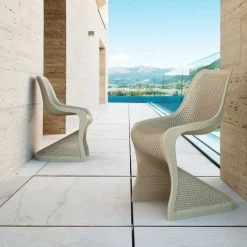 Bloom Chaise de jardin design ajourée en polypropylène* Chaise De Jardin