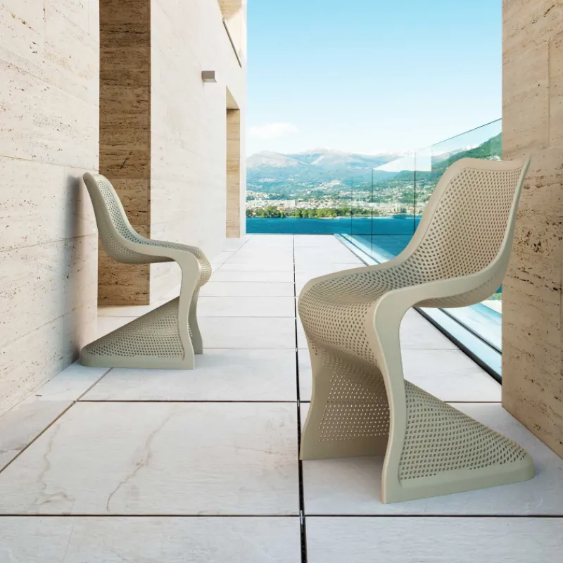 Bloom Chaise de jardin design ajourée en polypropylène* Chaise De Jardin