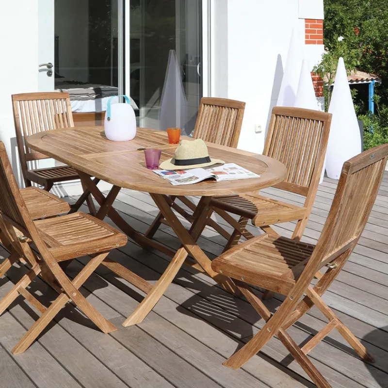 Medicis BodiniChaise de jardin pliante en teck massif* Chaise De Jardin