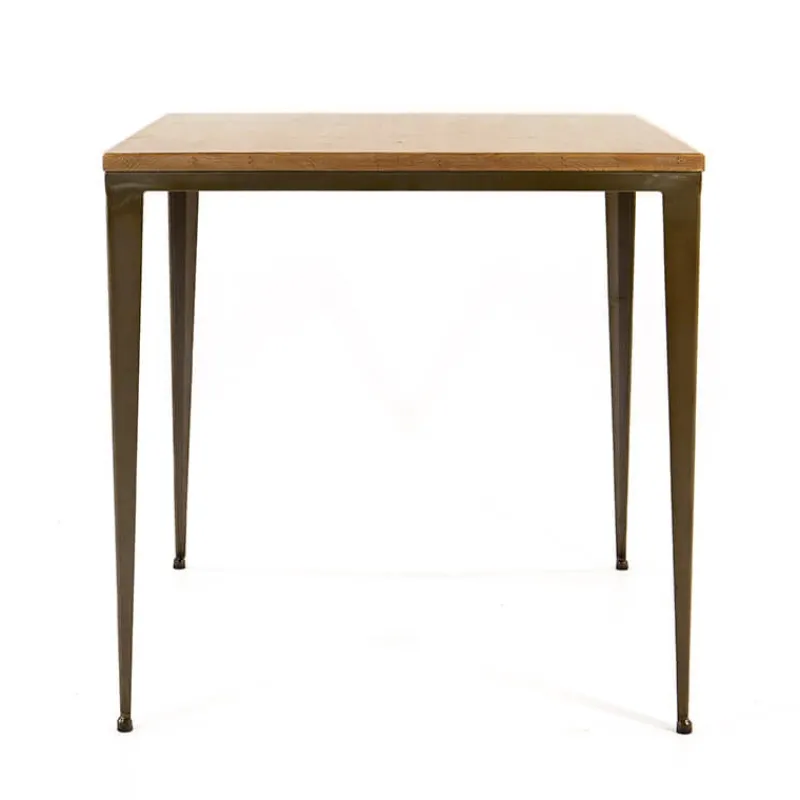 Jayso Bolonia AM412 Table industrielle carrée en métal et bois* Table De Cuisine