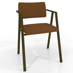 Perfecta Bormio Chaise design en simili avec accoudoirs et pieds en métal* Chaise De Cuisine|Chaise De Salle à Manger