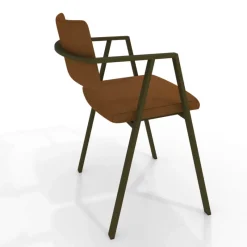 Perfecta Bormio Chaise design en simili avec accoudoirs et pieds en métal* Chaise De Cuisine|Chaise De Salle à Manger