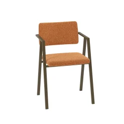 Perfecta Bormio Chaise design en tissu avec accoudoirs et pieds en métal* Chaise De Salle à Manger|Chaise Salon
