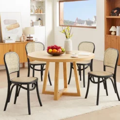 BrasserieChaise bistrot en bois et cannage* Chaise De Cuisine|Chaise De Salle à Manger