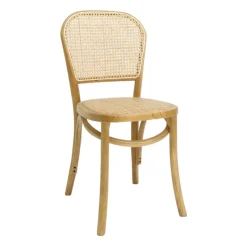 BrasserieChaise bistrot en bois et cannage* Chaise De Cuisine|Chaise De Salle à Manger