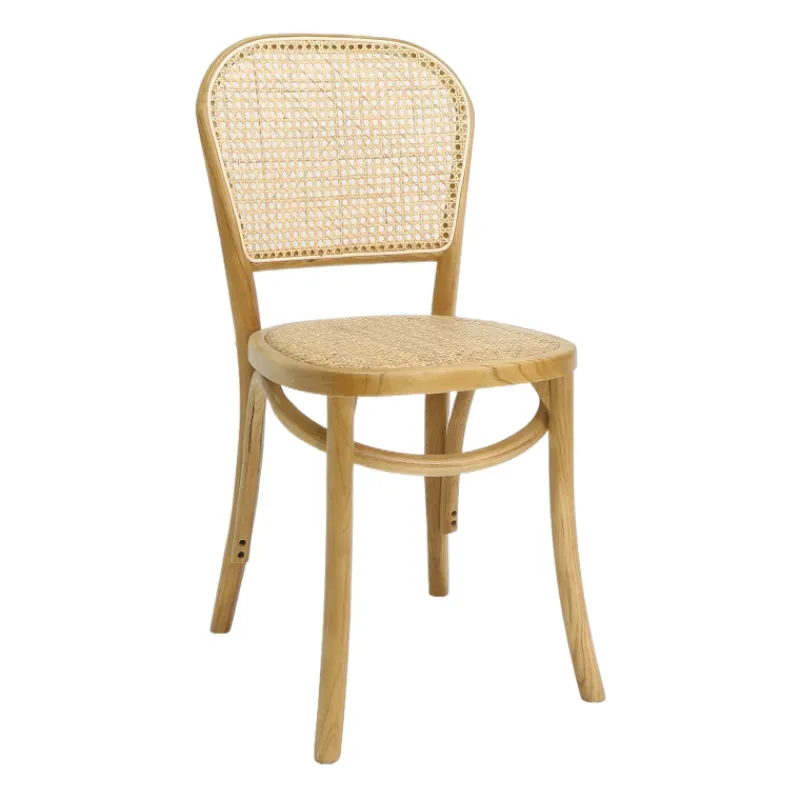BrasserieChaise bistrot en bois et cannage* Chaise De Cuisine|Chaise De Salle à Manger