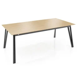 Mobitec Brest ® Table en bois massif extensible avec pieds en métal forme épingle* Table De Salle à Manger