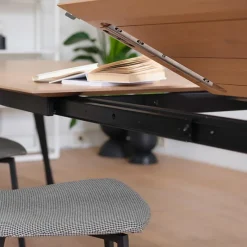 Mobitec Brest ® Table en bois massif extensible avec pieds en métal forme épingle* Table De Salle à Manger