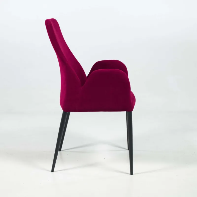 Europea Bridge Mathilde Fauteuil de salle à manger en tissu et métal* Chaise De Salle à Manger
