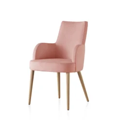 Lujosa Brisa Bridge Fauteuil confortable en tissu et pieds bois* Chaise De Salle à Manger|Chaise Salon