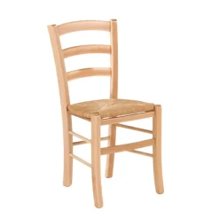 Brocéliande Chaise de cuisine rustique en bois massif et paille* Chaise De Cuisine