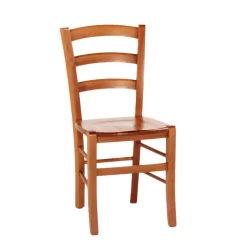 Brocéliande Chaise de cuisine rustique en bois massif avec assise bois* Chaise De Cuisine