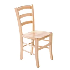 Brocéliande Chaise de cuisine rustique en bois massif avec assise bois* Chaise De Cuisine