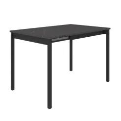 Perfecta Cabrio Table snack carrée extensible en stratifié avec pieds en métal* Table De Cuisine|Table De Salle à Manger