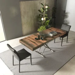 Altacom Calypso Table relevable design avec rallonges fabrication italienne* Table De Salle à Manger|Table De Salon